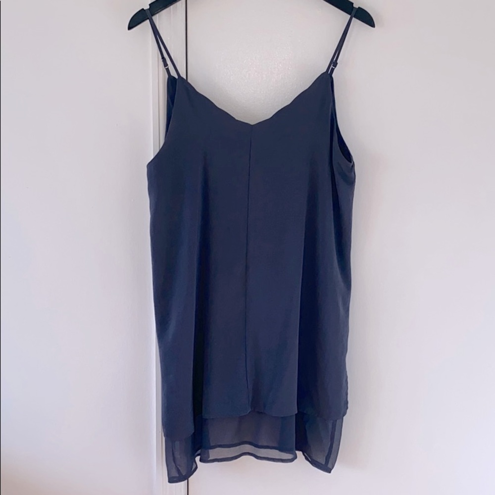 Slip dress blueish grey color